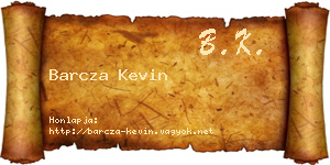 Barcza Kevin névjegykártya
